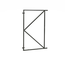 Stalen poortframe verstelbaar | 100 x 155 cm | Zwart